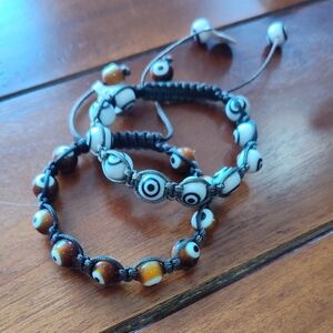 Beaded Bracelets with Eye Design